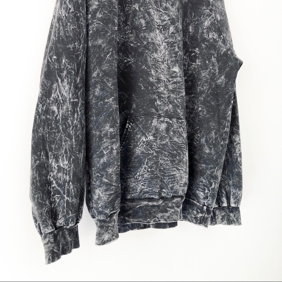 American Apparel Dark Grey Acid Wash Hoodie - Picture 5 of 7